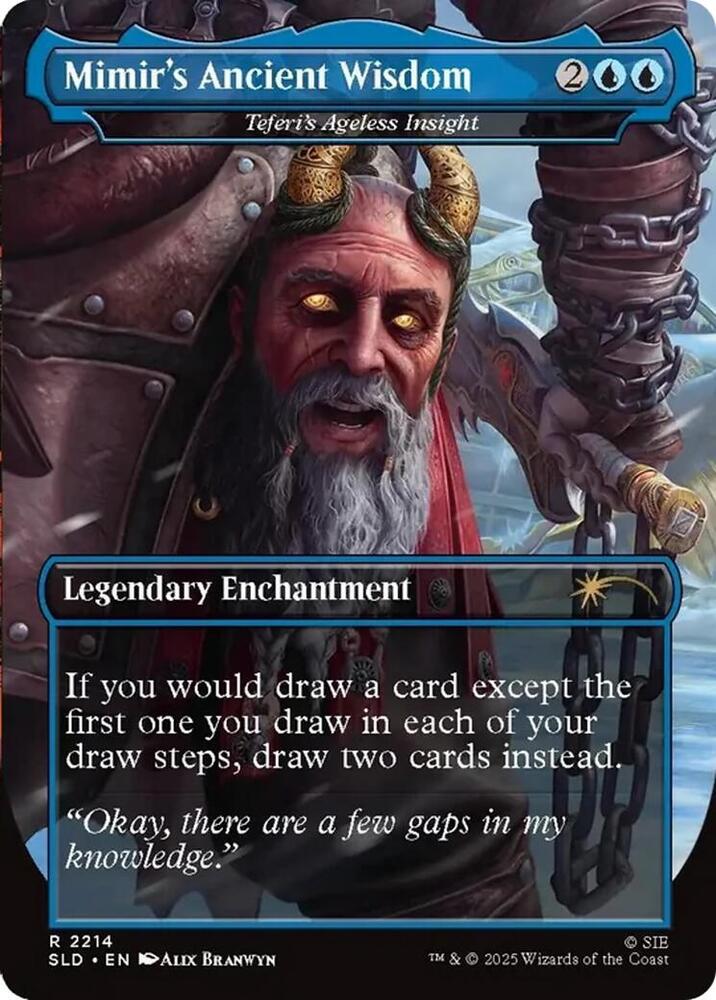 MTG Magic The Gathering PLaystation God Of War Secret Liar Drop Mimir's Ancient Wisdom (Foil) R