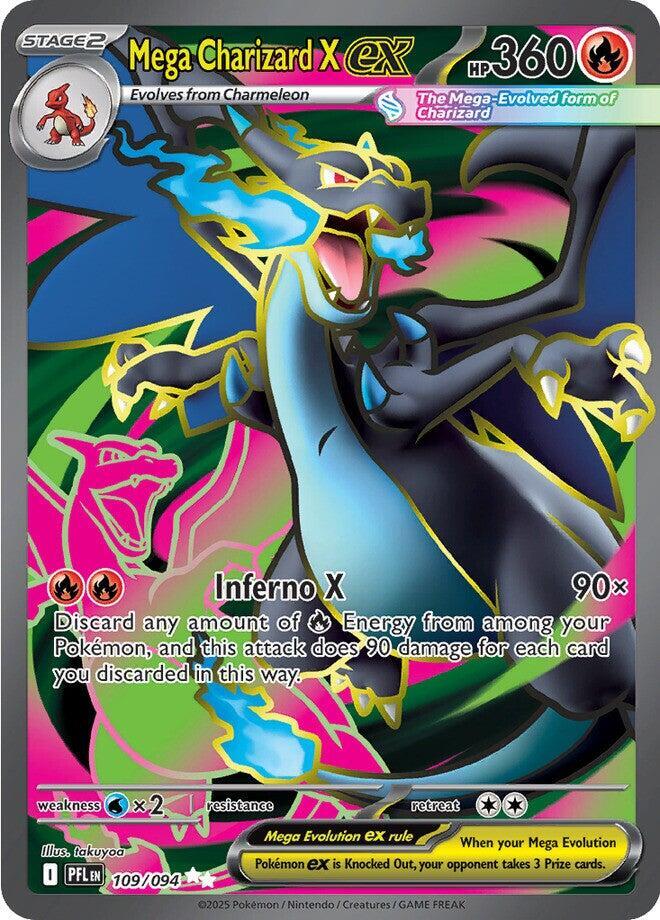 Pokemon ME02: Phantasmal Flames Mega Charizard X ex Full Art #109