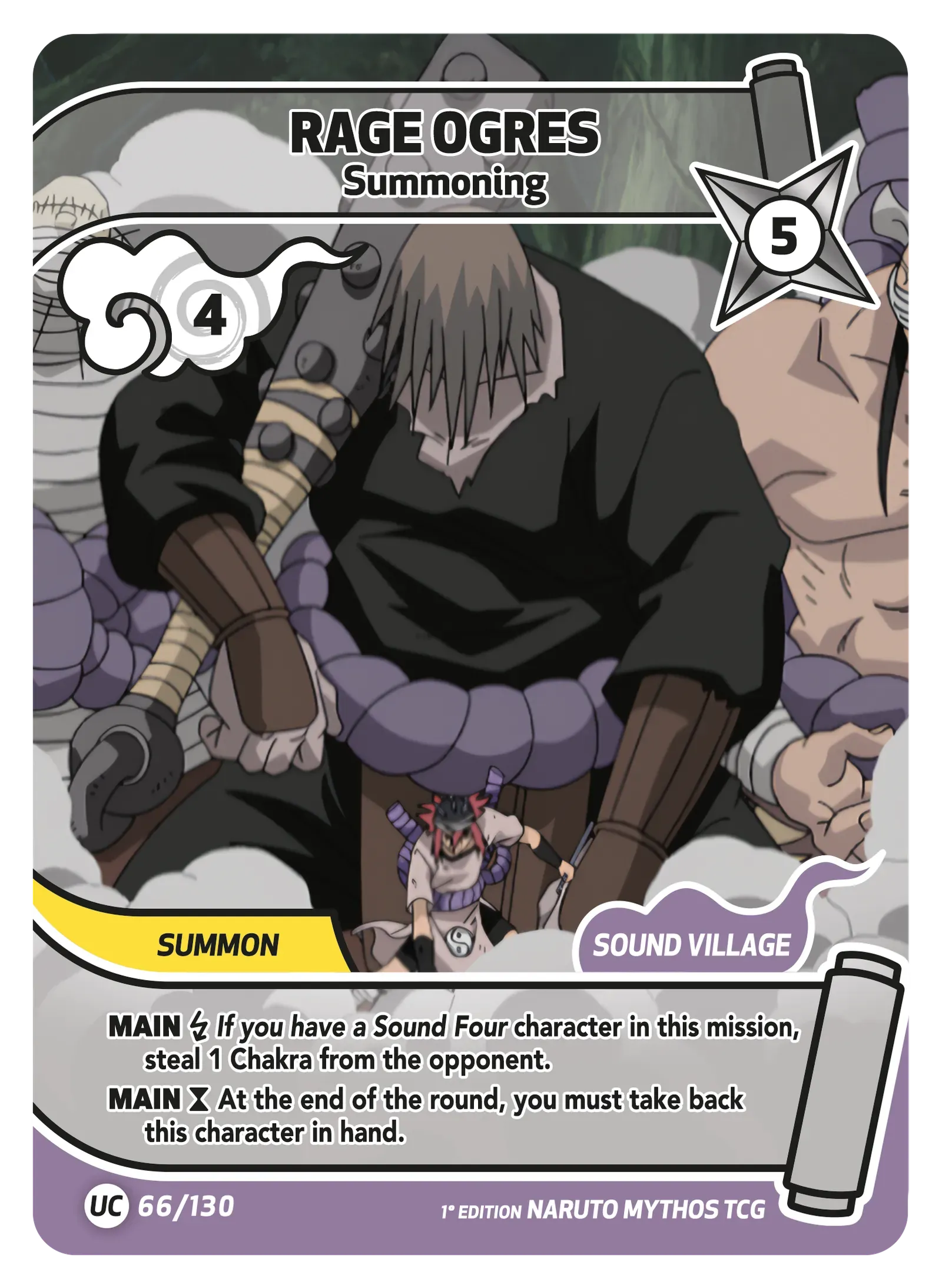 Mythos Naruto Konoha Shido 1st Edition : Rage Ogres Summoning 066UC-Holo