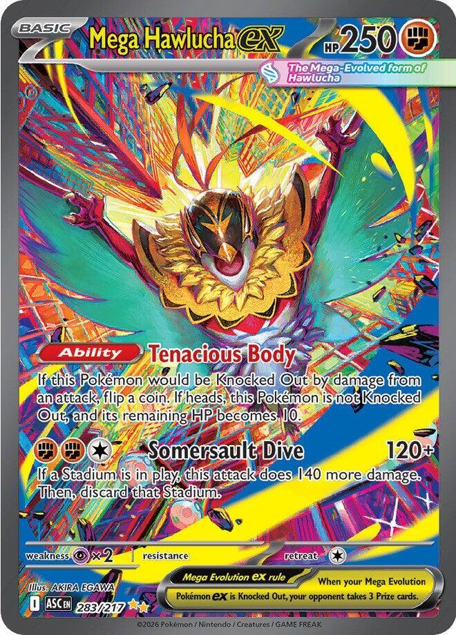 Pokemon Ascended Heroes Mega Hawlucha ex Alternate Art #283