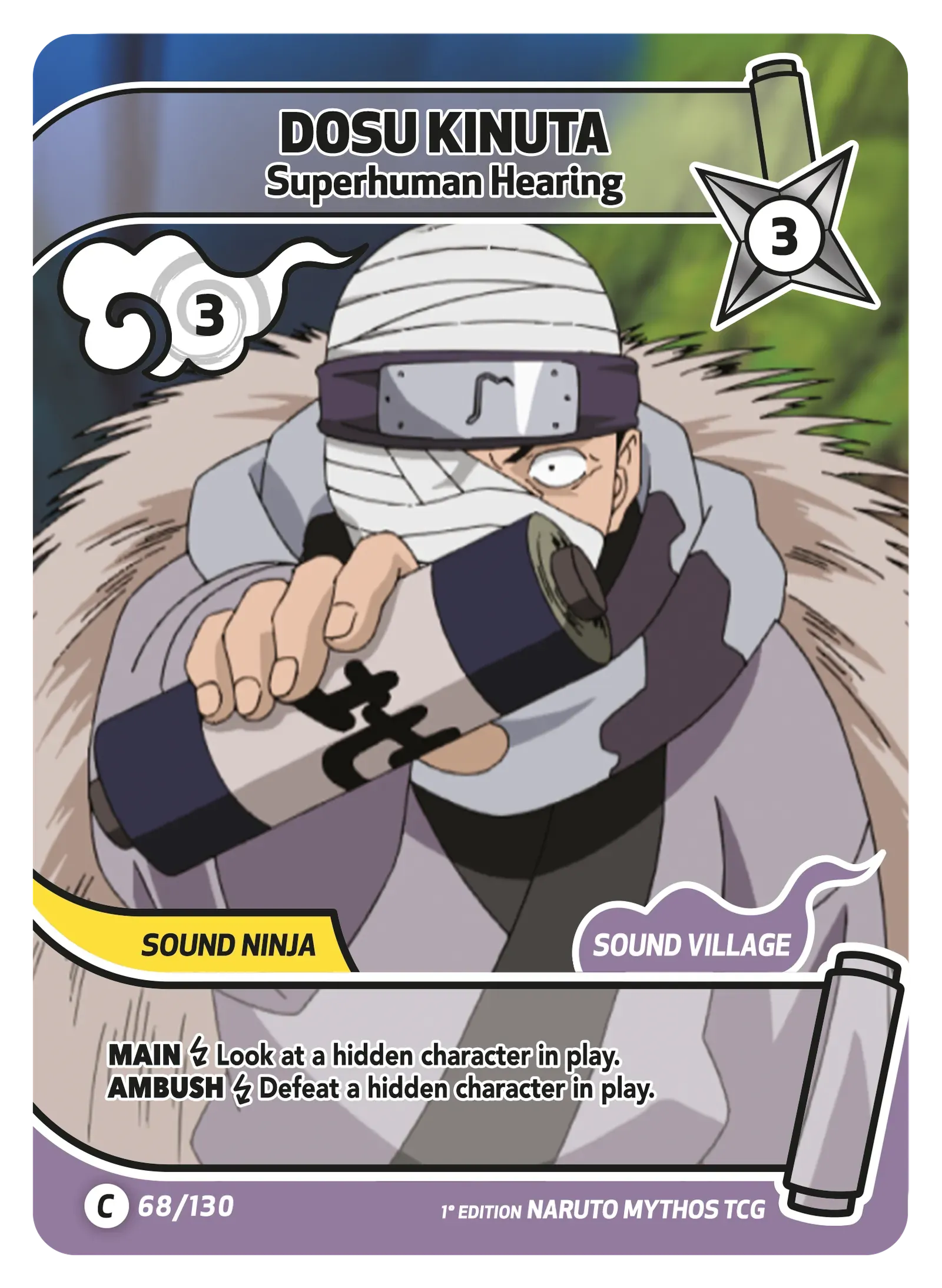 Mythos Naruto Konoha Shido 1st Edition : Dosu Kinuta Superhuman Hearing 068C-Holo