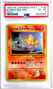 PSA 6 - Pokemon - Baline's Moltres - Gym 2 - 1999 - Holo - JPN