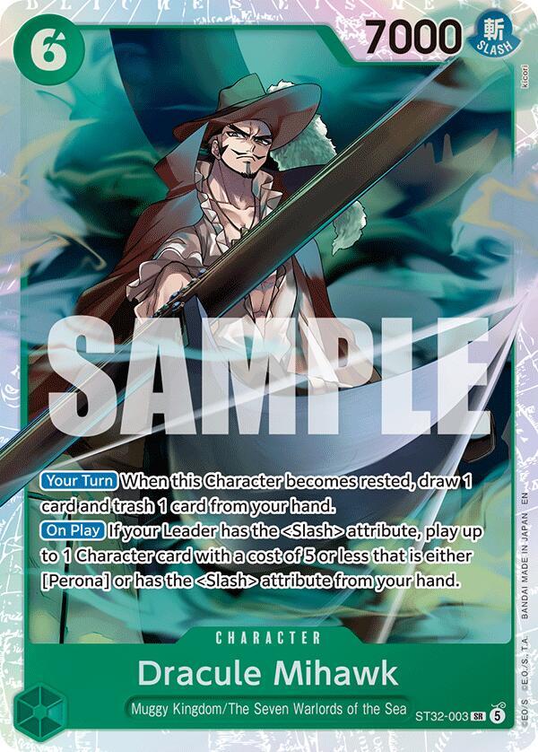 One Piece - Dracule Mihawk - Starter Deck 32: GREEN Roronoa Zoro (ST-32)