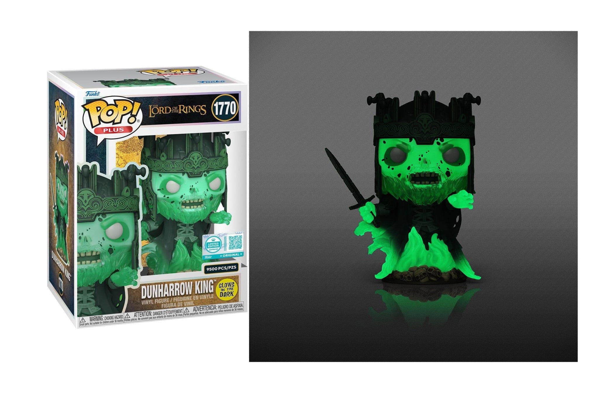 Funko POP! Plus: Movies Lord of the Rings (LOTR) - Dunharrow King #1770, Glow in the Dark, 9500 Pieces Limited Edition