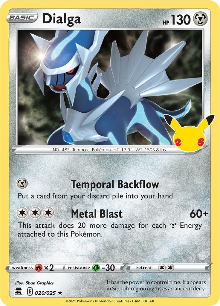25th anniversary celebrations dialga 020/025