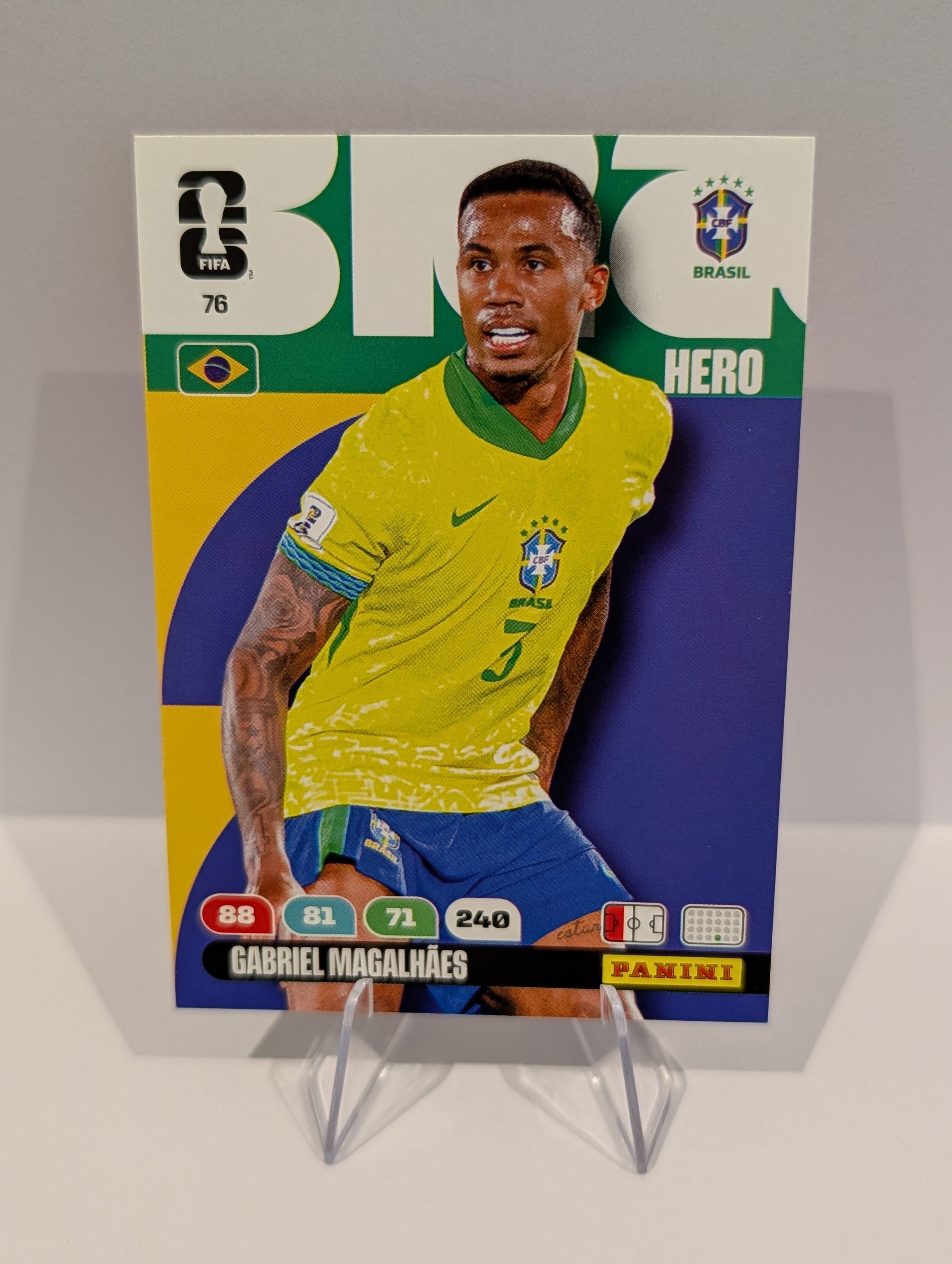 76 Gabriel Magalhaes - Brazil - Panini Adrenalyn XL World Cup 2026