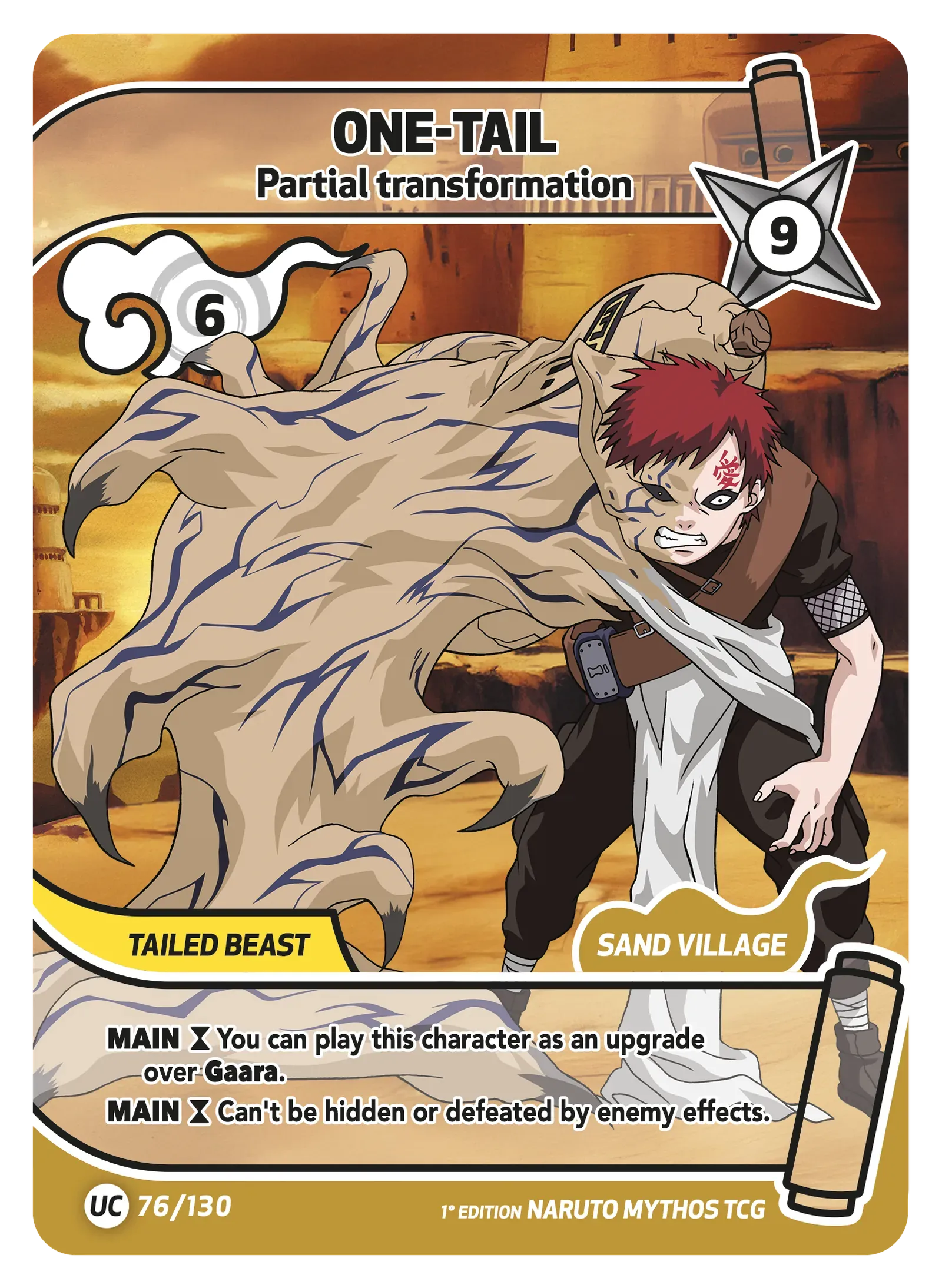 Mythos Naruto Konoha Shido 1st Edition : One-Tail Partial transformation 076UC-Holo