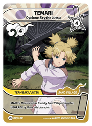 Mythos Naruto Konoha Shido 1st Edition : Temari Cyclone Scythe Jutsu 080UC-Holo