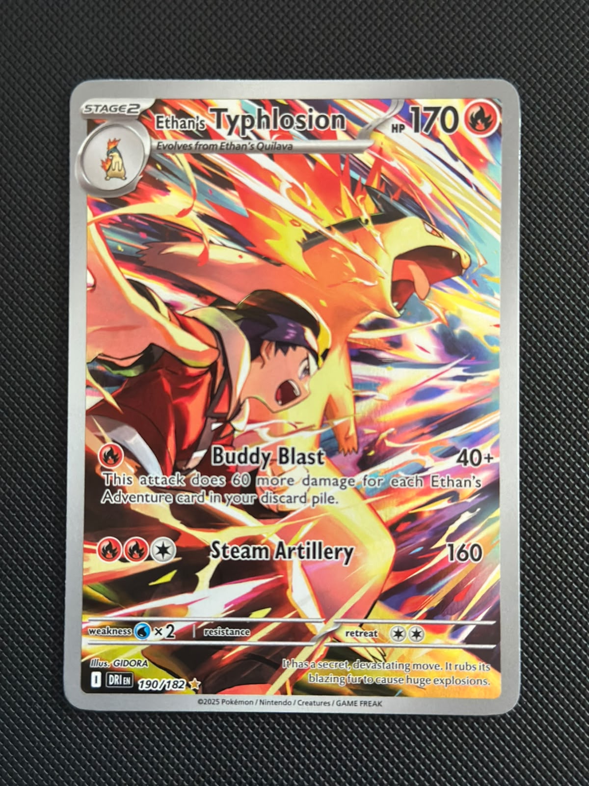 Ethan's Typhlosion Destined Rivals Illustration Rare • 190/182 Holofoil