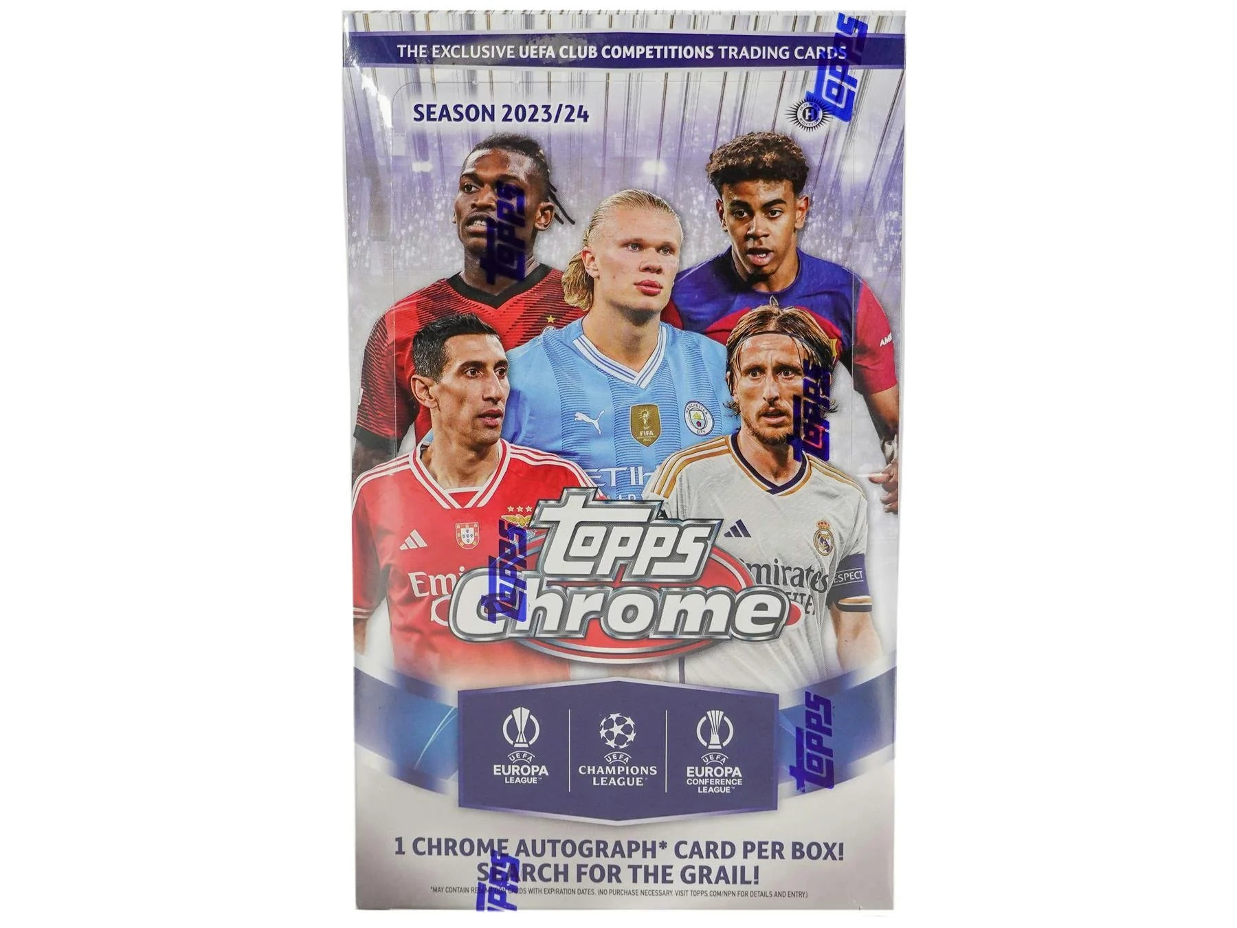 2023/24 Topps Chrome UEFA Club Competitions Soccer Hobby Box - Factory Sealed