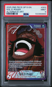2025 One Piece OP13-003 Gol D. Roger Alternate Art - PSA 9