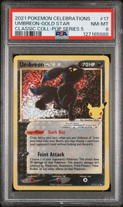 PSA 8 - Pokemon - Umbreon Gold Star - Calassic Collection - Pop Series 5