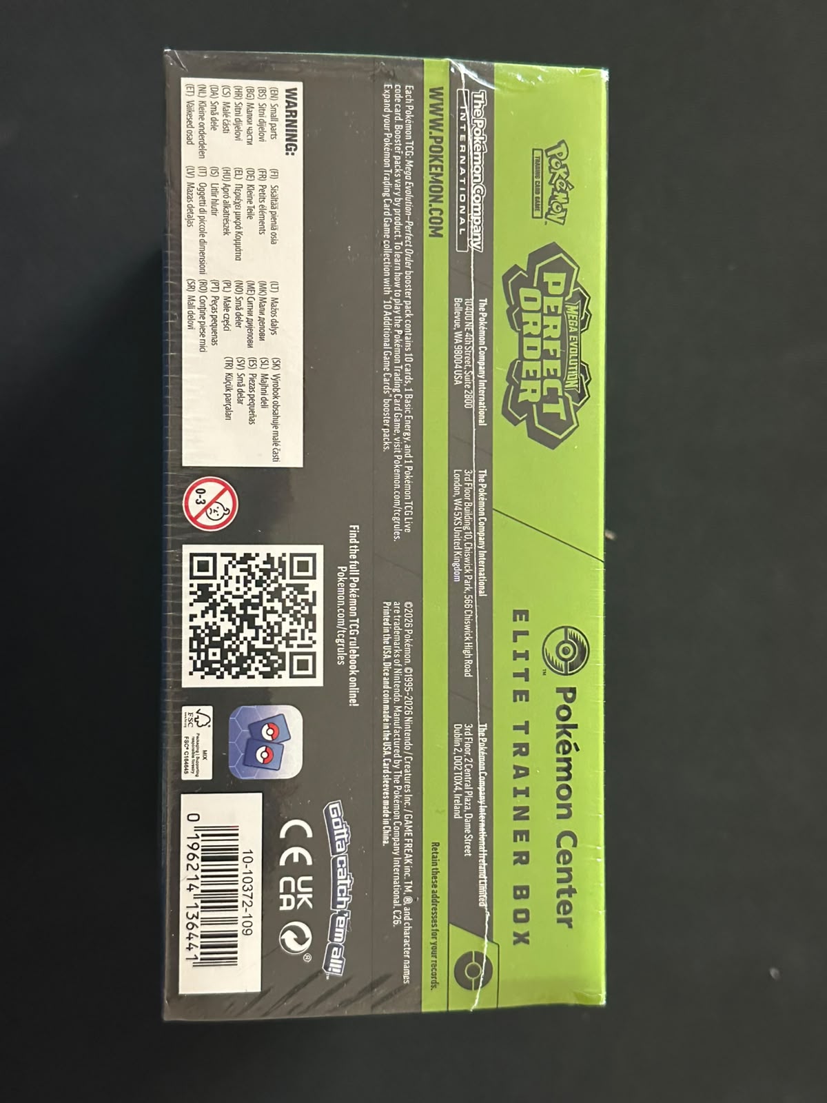 Pokemon TCG: Perfect Order Pokemon Center Elite Trainer Box