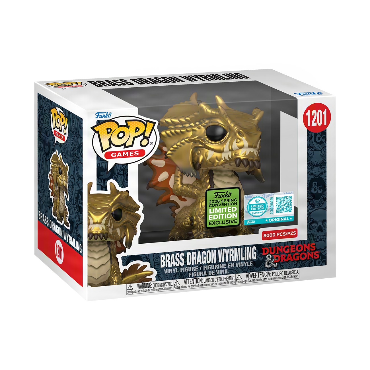 Funko POP! Games: Dungeons & Dragons - Brass Dragon Wyrmling Vinyl Figure LE 8000 Pieces, #1201, 2026 Spring Convention Limited Edition Exclusive
