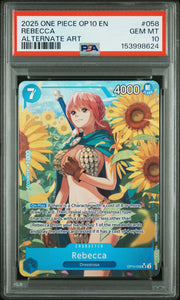 PSA 10 - One Piece - Rebecca - Alt Art - OP10