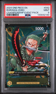 PSA 9 - One Piece - Roronoa Zoro (CS 2024 Event Pack) (Championship Stamp) - One Piece Promotion Cards (OP-PR)