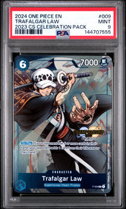 PSA 9 - Trafalgar Law (CS 2023 Celebration Pack) (Championship Stamp) - One Piece Promotion Cards (OP-PR)