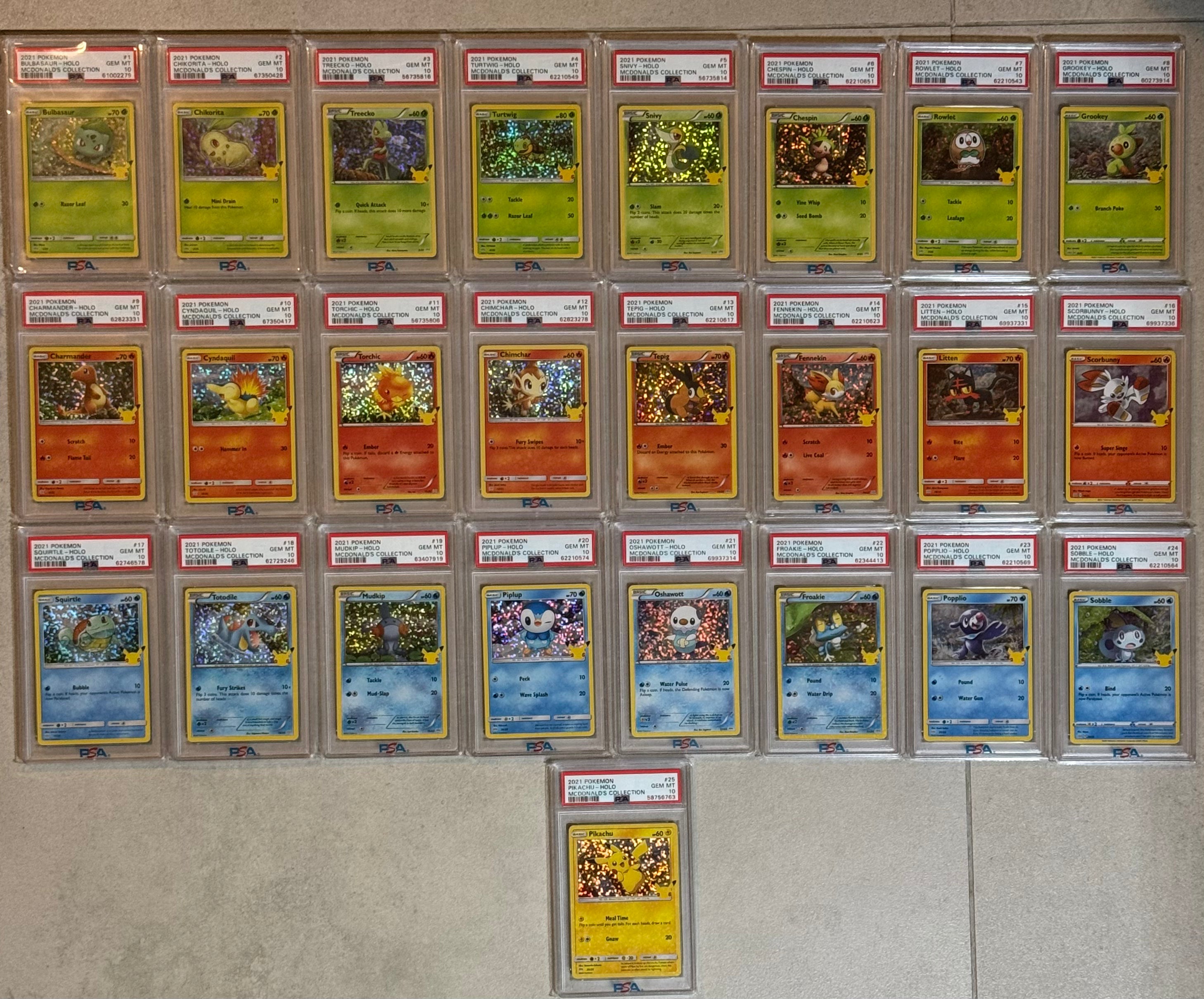 PSA 10 Full Set 2021 McDonald's Promos - Holo Foil