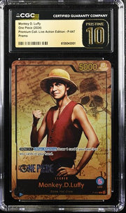 One Piece TCG: Monkey D. Luffy Premium Coll. Live Action Edition P-047 CGC Pristine 10