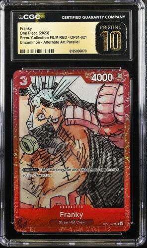 One Piece TCG: Franky Premium Coll. FILM RED OP01-021 CGC Pristine 10