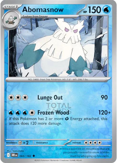 Abomasnow Reverse Holo 60 Pokemon Destined Rivals by Shaibz TCG on MYNTED
