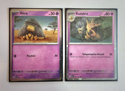 Abra 063 & Kadabra 064 Cosmos Holo Pair - Mew 151 by The Cardboard Grind on MYNTED