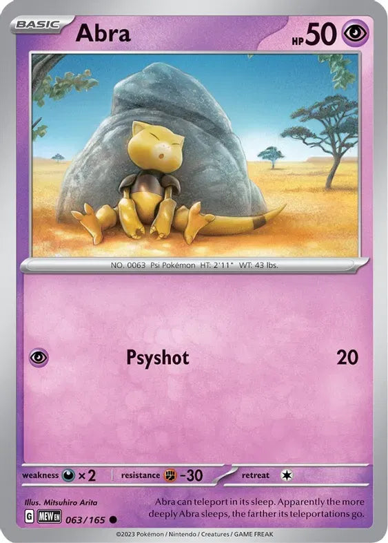 Abra - 063/165 - Reverse Holofoil