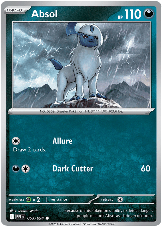 Absol 063/094 Common | Mega Evolution – Phantasmal Flames by Worth the XP on MYNTED