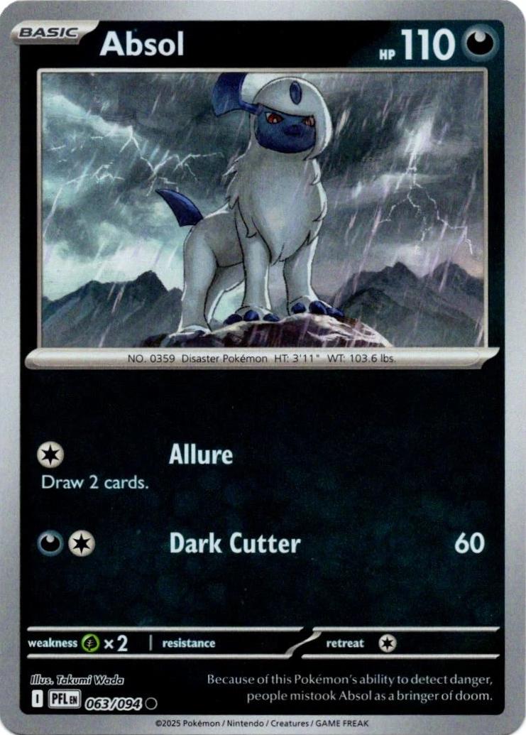 Absol [Reverse Holo] 63 Pokemon Phantasmal Flames by Moe‘s Vault on MYNTED
