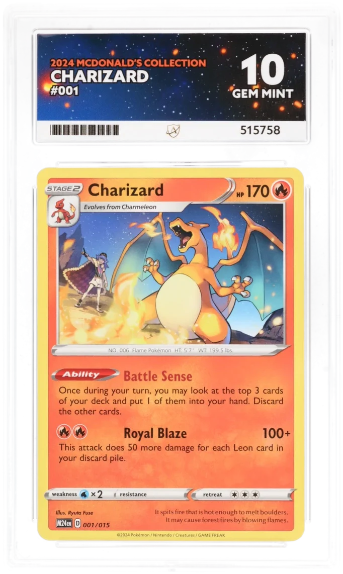 ACE 10 | Charizard | McDonald's Collection | 001/015 by Gem Mint Unc on MYNTED