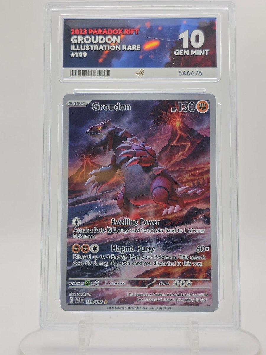 ACE 10 | Groudon Paradox Rift Illustration Rare 199/182 by Gem Mint Unc on MYNTED