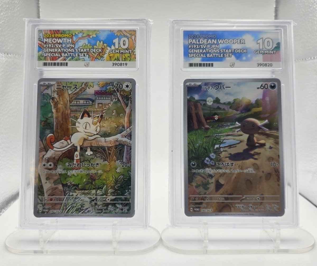 ACE 10 | SPECIAL BATTLE SET OF MEOWTH & PALDEAN WOOPER (JP) - SET OF 2 by Gem Mint Unc on MYNTED