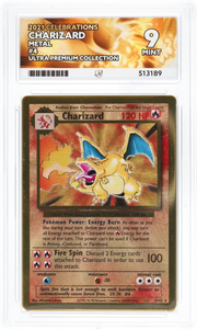 ACE 9 | Pokemon Charizard 4/102 Metal Ultra Premium Collection Celebrations by Gem Mint Unc on MYNTED