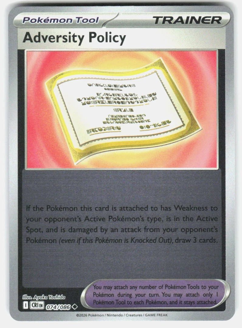Adversity Policy - 074/086 (Reverse Holo) - Chaos Rising (CRI) ME04 by SAFAQATI on MYNTED