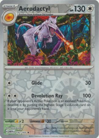 Aerodactyl SV: 151 Rare • 142/165 Reverse Holofoil by Shark Pop Culture on MYNTED