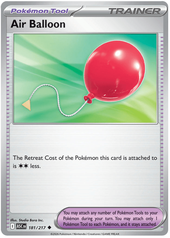 Air Balloon 181/217 Uncommon | Mega Evolution – Ascended Heroes by Worth the XP on MYNTED