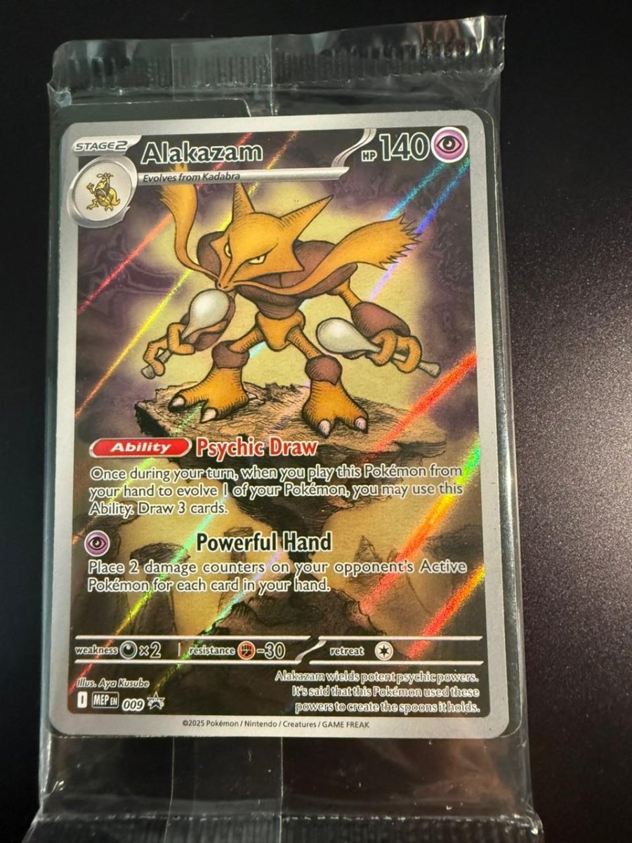 Alakazam - 009 - ME: Mega Evolution Promo (MEP) [Sealed] by SAFAQATI on MYNTED