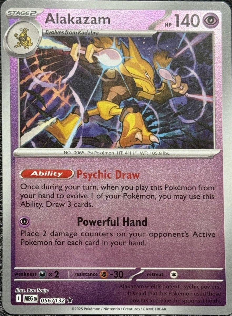 Alakazam [Reverse Holo] 56 Pokemon Mega Evolution by Moe‘s Vault on MYNTED