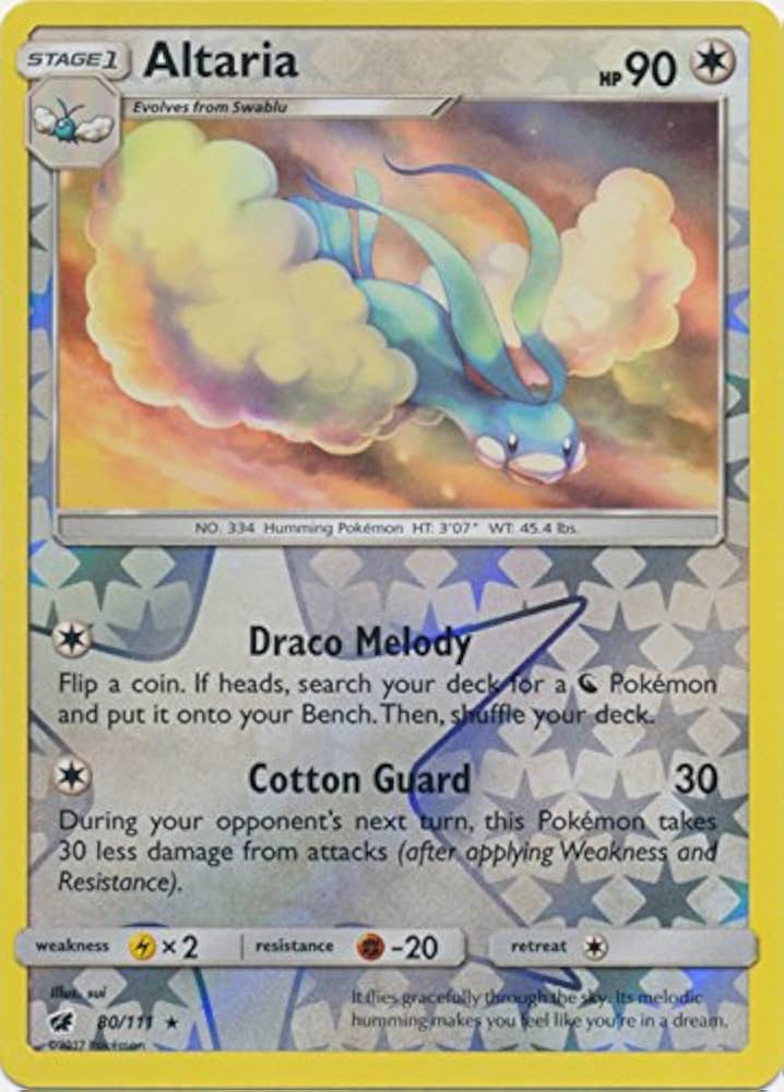 Altaria Crimson Invasion Rare 80/111 Holo by The Greatest on MYNTED