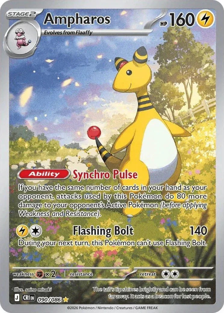 Ampharos Chaos Rising Illustration Rare • 090/086 Holofoil by Marnie’s TCG on MYNTED