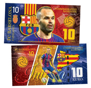 Andres Iniesta FC Barcelona 10 euro UNCB banknote by UNCB on MYNTED