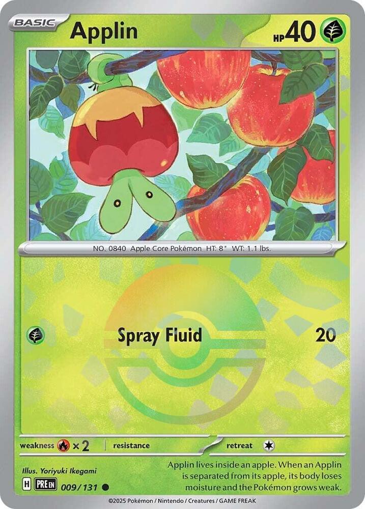 Applin - 009/131 (Poke Ball Pattern) - SV: Prismatic Evolutions (PRE) by SAFAQATI on MYNTED