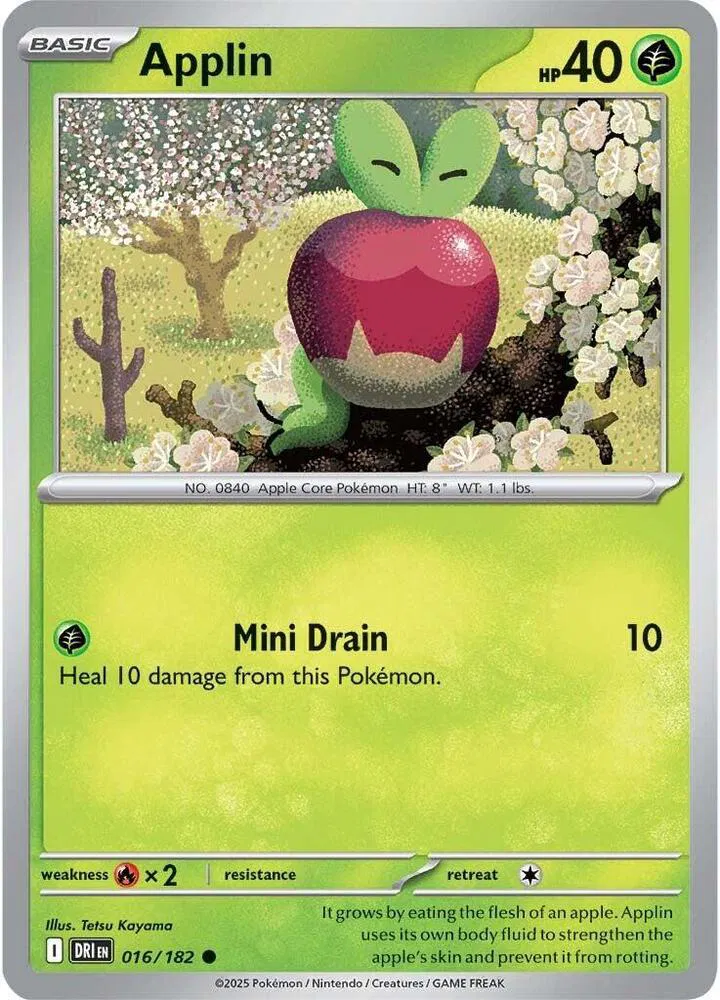 Applin 016 Rev Holo - Destined Rivals by PokéPW on MYNTED