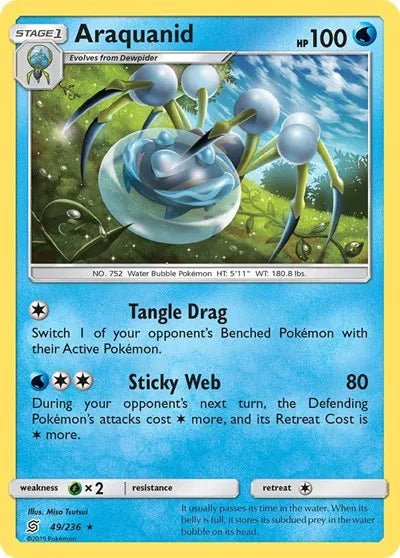 Araquanid (Reverse Holofoil) Unified Minds Rare 49/236 by PokeSource on MYNTED
