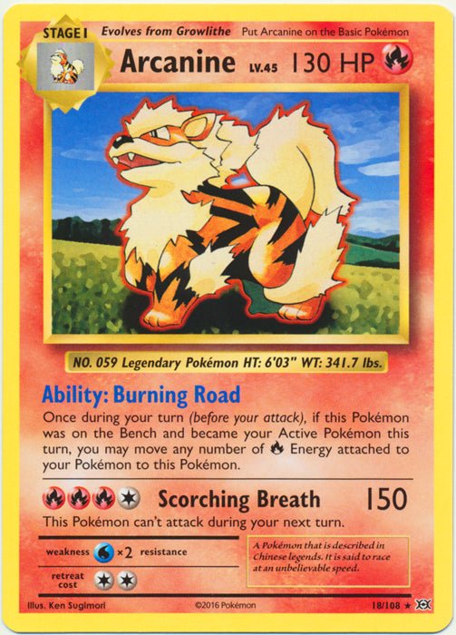 Arcanine - 18/108 by PokeCollect on MYNTED