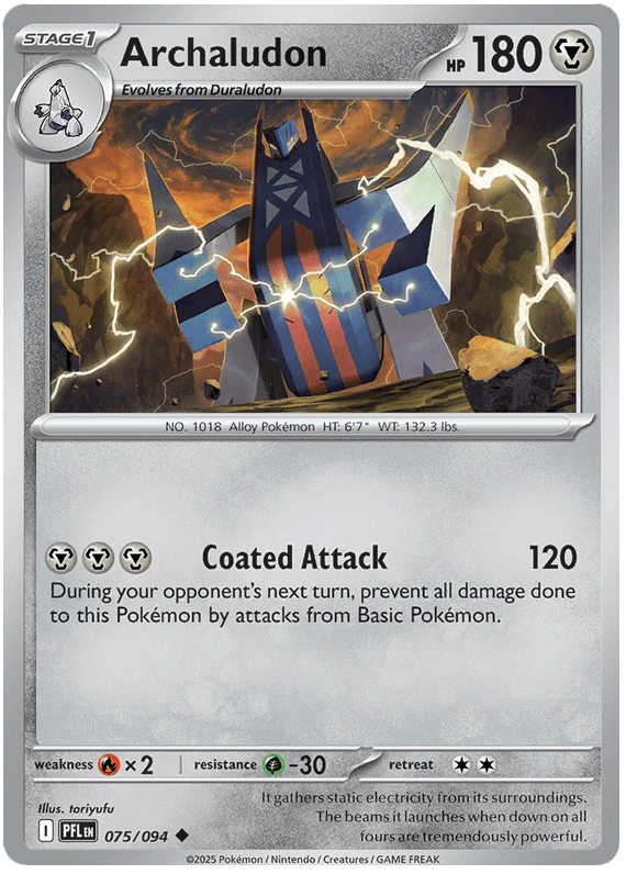 Archaludon 075/094 Reverse Holo | Mega Evolution – Phantasmal Flames by Worth the XP on MYNTED
