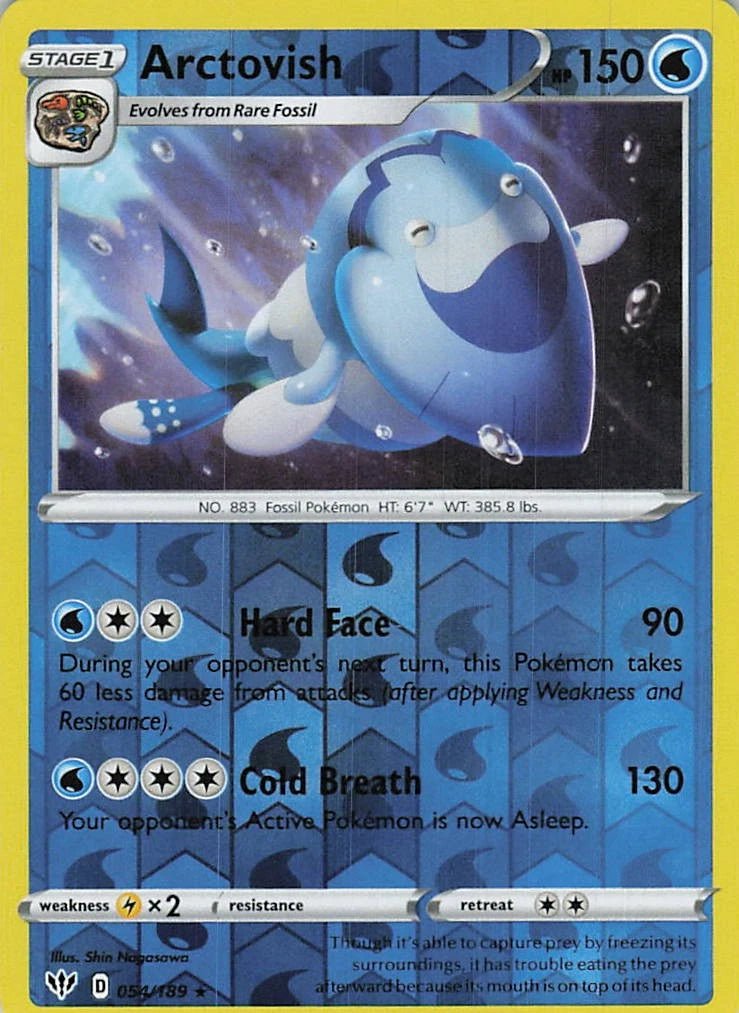 Arctovish [Reverse Holo] 54 Pokemon Darkness Ablaze by Moe‘s Vault on MYNTED