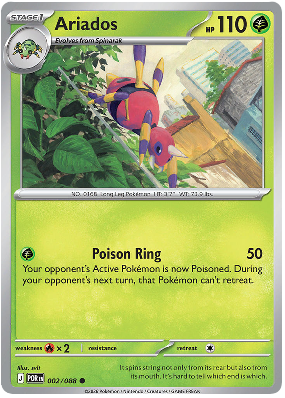 Ariados 002/088 Common | Mega Evolution – Perfect Order by Worth the XP on MYNTED
