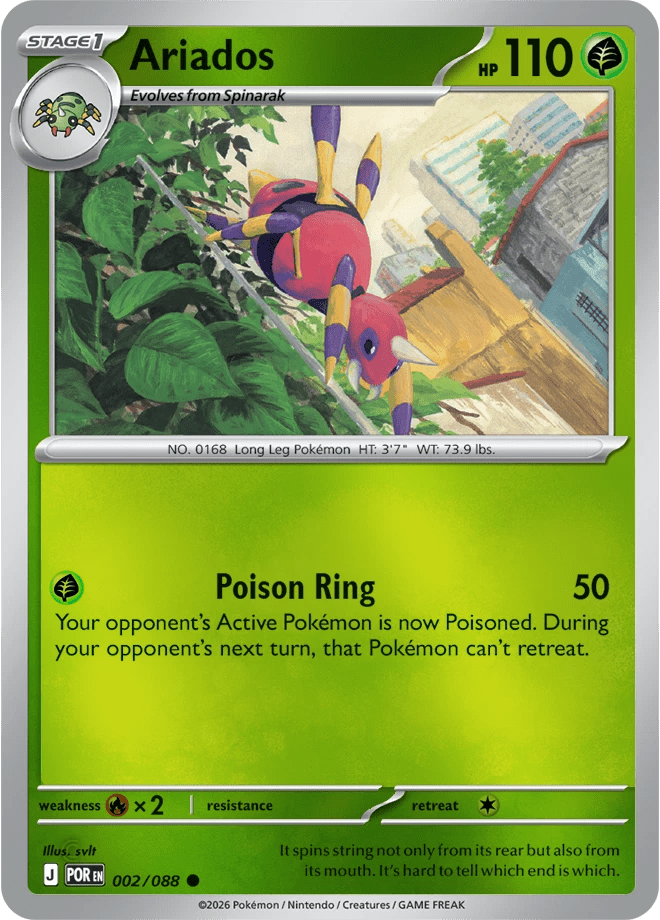 Ariados 002/088 Reverse Holo | Mega Evolution – Perfect Order by Worth the XP on MYNTED
