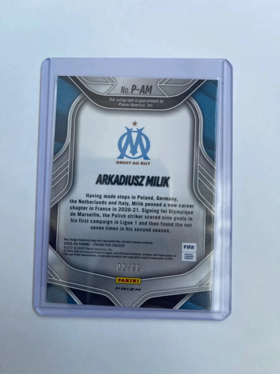 Arkadiusz Milik Auto /99 - 2025-26 Panini Prizm FIFA Penmanship by Card Market Ahuy on MYNTED